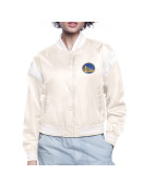 Golden State Warriors Printed Logo Varsity Satin Jacket