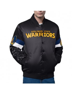 Golden State Warriors Triple Option Varsity Satin Jacket