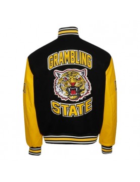 Grambling State University Black and Gold Varsity Jacket - Unisex Wool &amp; Leather