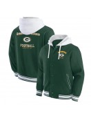 Green Bay Packers Green Hooded Cotton Jacket