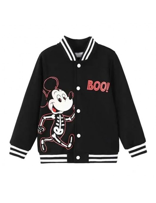Halloween Mickey Mouse Skeleton Varsity Jacket Halloween Mickey Mouse Skeleton Varsity Jacket