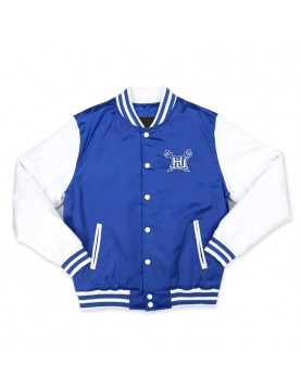 Hampton University Royal and White Baseball Jacket