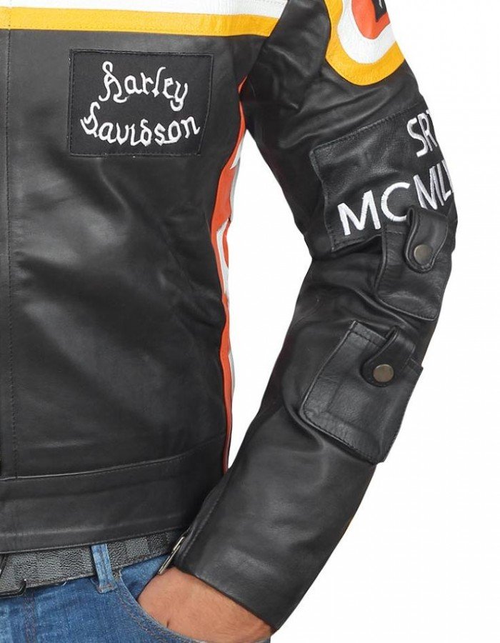HARLEY DAVIDSON VINTAGE BIKER MOTORCYCLE LEATHER JACKET
