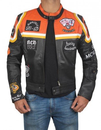 Harley Davidson Vintage Biker Motorcycle Leather Jacket