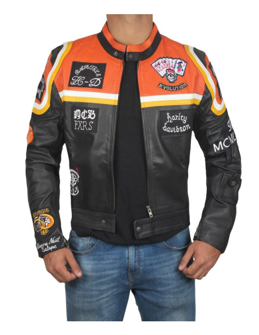 HARLEY DAVIDSON VINTAGE BIKER MOTORCYCLE LEATHER JACKET