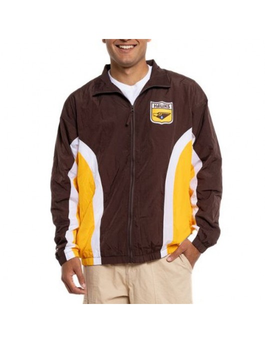 Hawks Brown Retro Track Jacket – Hawthorn Team Style