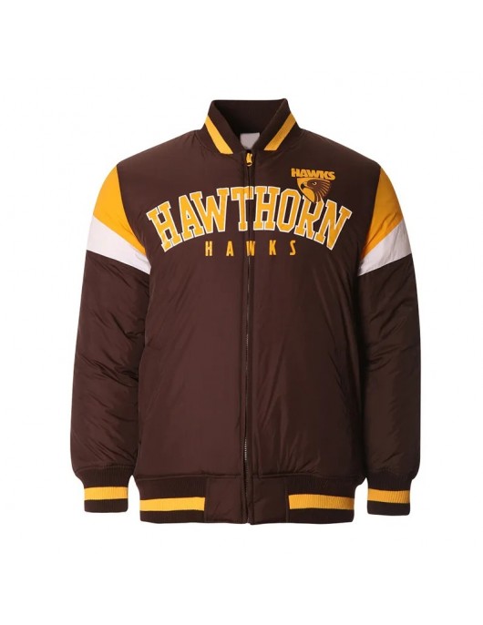 Hawthorn Hawks Brown Fan Varsity Team Jacket Hawthorn Hawks Brown Fan Varsity Team Jacket