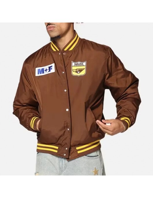 Hawthorn Hawks Team Brown Bomber Jacket