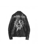 Hellfire Club Biker Black Leather Jacket