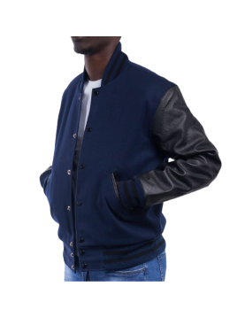 High Royal Wool Body &amp; Black Leather Sleeves
