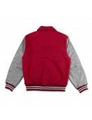 Hillman 2.0 Maroon and Gray Full-Snap Varsity Letterman Jacket