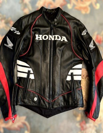 Honda CBR Women's Black Leather Motorcycle Jacket