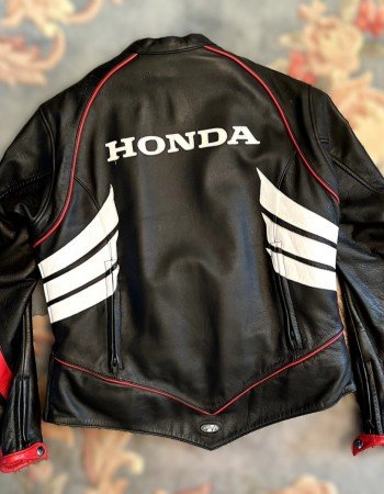Honda CBR Women's Black Leather Motorcycle Jacket Honda CBR Women's Black Leather Motorcycle Jacket