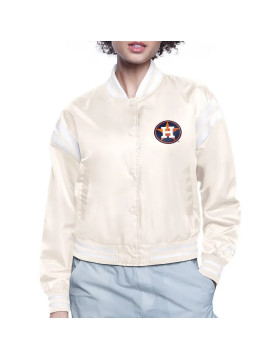 Houston Astros Printed Logo Varsity Satin Jacket