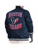 Houston Texans Adaptive Team Graphic Varsity Satin Jacket