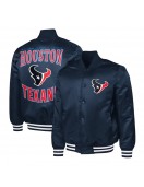 Houston Texans Adaptive Team Graphic Varsity Satin Jacket