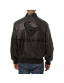 Houston Texans Black Leather Jacket