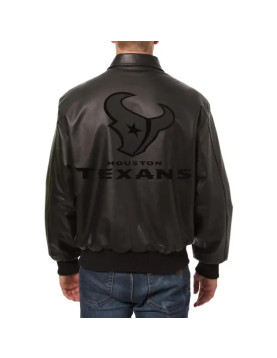 Houston Texans Black Leather Jacket