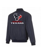 Houston Texans Navy/Red Full-Zip Reversible Flight Jacket