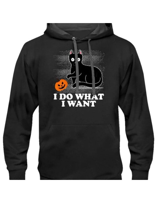 I Do What I Want Halloween Fleece Hoodie
