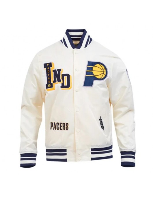 Indiana Pacers Best of Classic Rib Satin Jacket Indiana Pacers Best of Classic Rib Satin Jacket