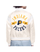 Indiana Pacers Printed Logo Varsity Satin Jacket