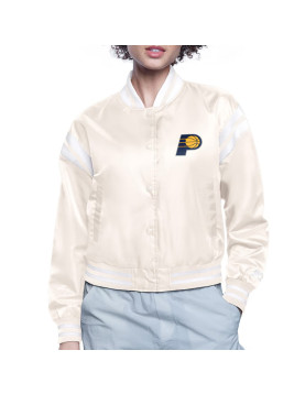 Indiana Pacers Printed Logo Varsity Satin Jacket
