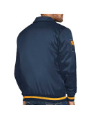 Indiana Pacers Stitch Applique Navy Satin Jacket