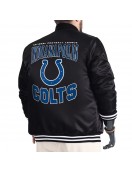 Indianapolis Colts Adaptive Team Graphic Varsity Satin Jacket