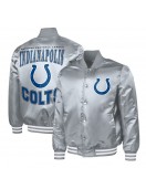 Indianapolis Colts Adaptive Team Graphic Varsity Satin Jacket