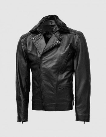Jacket with Removable Fur Collar