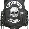Black Label Society BLS Black Leather Biker Vest