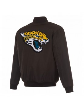 Jacksonville Jaguars Black/Gray Full-Zip Reversible Flight Jacket