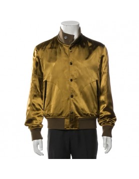 John Legend The Voice Olive Silk Bomber Jacket