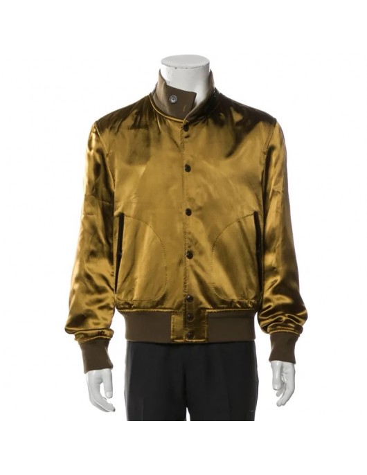John Legend The Voice Olive Silk Bomber Jacket