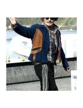 Johnny Depp Blue Wool Jacket