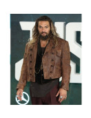 Justice League Jason Momoa Double Breasted Leather Jacket