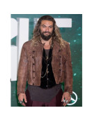 Justice League Jason Momoa Double Breasted Leather Jacket