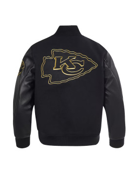 Kansas City Chiefs Full-Zip Black Varsity Jacket