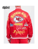 Kansas City Chiefs Old English Classic Rib Satin Jacket