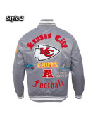Kansas City Chiefs Old English Classic Rib Satin Jacket
