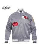 Kansas City Chiefs Old English Classic Rib Satin Jacket