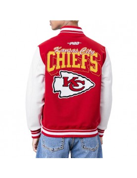 Kansas City Chiefs Team Badge Classic Rib Varsity Jacket
