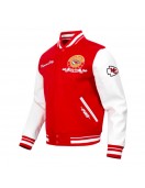 Kansas City Chiefs Team Badge Classic Rib Varsity Jacket Kansas City Chiefs Team Badge Classic Rib Varsity Jacket