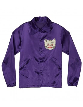 Kansas City Katz Vintage Purple Satin Windbreaker