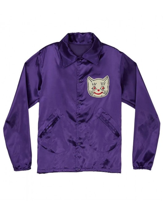 Kansas City Katz Vintage Purple Satin Windbreaker