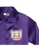 Kansas City Katz Vintage Purple Satin Windbreaker