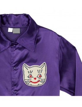 Kansas City Katz Vintage Purple Satin Windbreaker