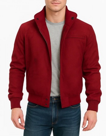 Keith Gordon Christine Arnie Bomber Red Cotton Jacket
