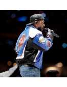 Kendrick Lamar Halftime Show Gloria Blue Leather Jacket
